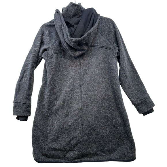 Calvin Klein Performance Womens Long Hooded Jacket Size Small Gray - Picture 8 of 12